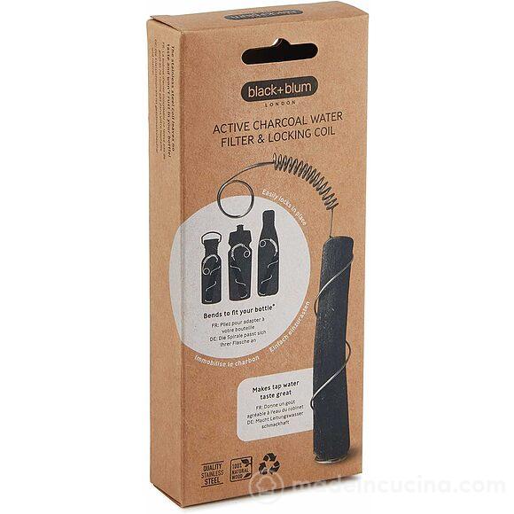 Filtro per acqua a carbone attivo in legno naturale con bobina di bloccaggio