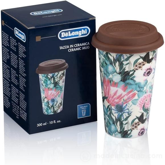 Tazza termica in ceramica Flowers 300 ml