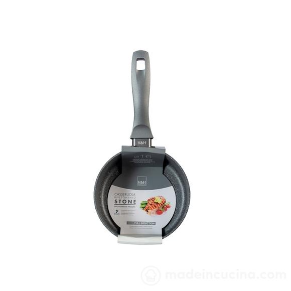 Casseruola a un manico in alluminio antiaderente Stone Grey cm 16