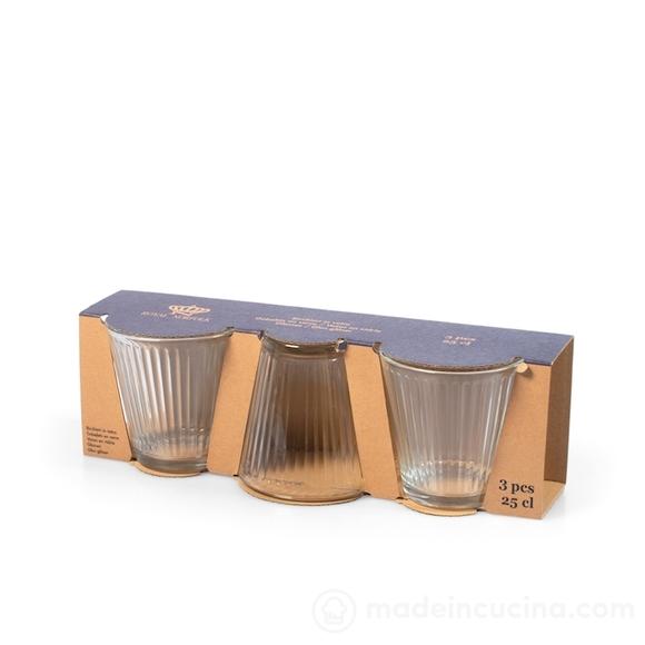 Set 3 bicchieri in vetro Lush cl 25