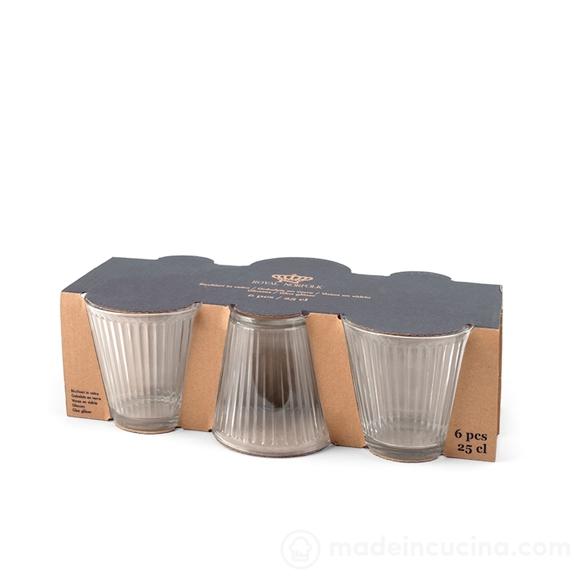 Set 6 bicchieri in vetro Lush cl 25