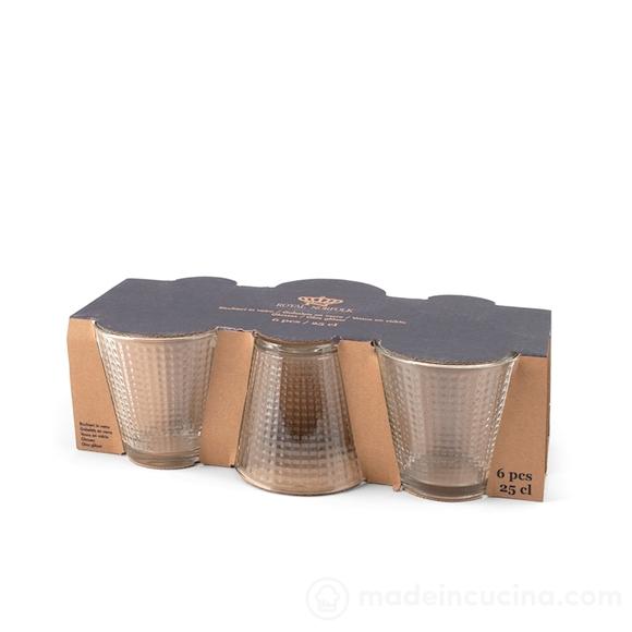 Set 6 bicchieri in vetro Harmony cl 25