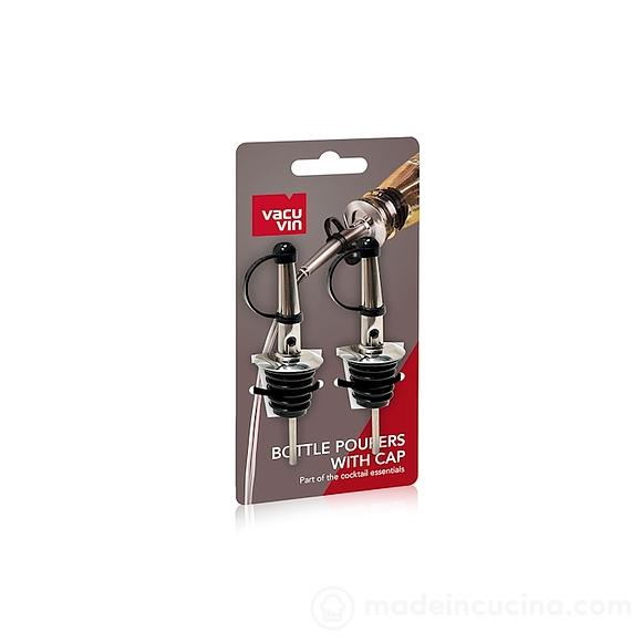 Set 2 tappi versatori in acciaio e silicone
