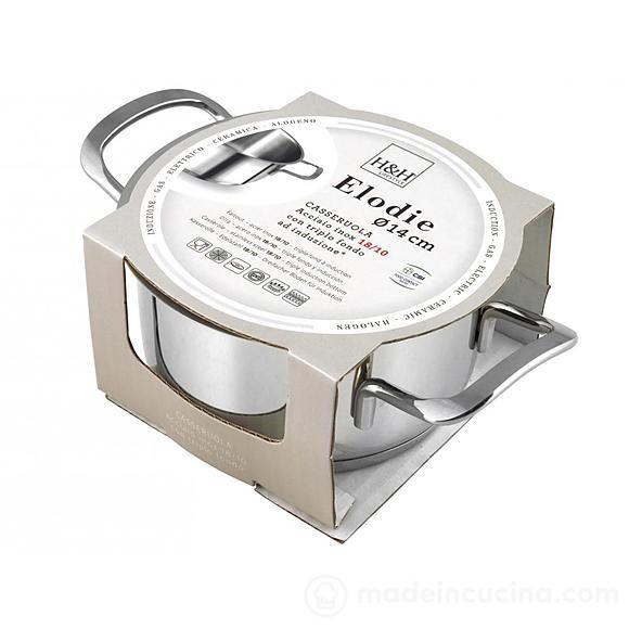 Casseruola in acciaio inox con fondo ad induzione Elodie
