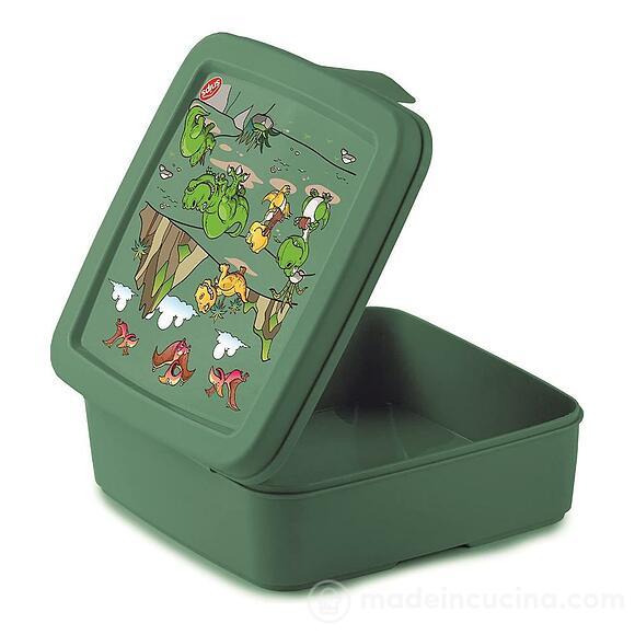Contenitore per alimenti Sandwich Box Dino verde 0,5 litri