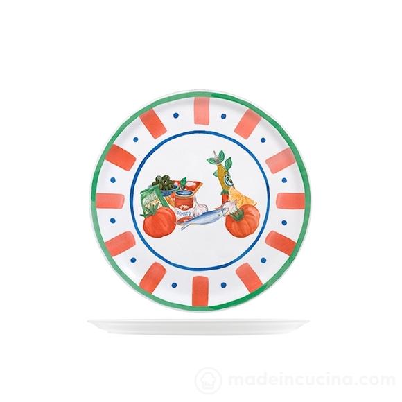 Set 6 piatti pizza in porcellana Handmade cm 31