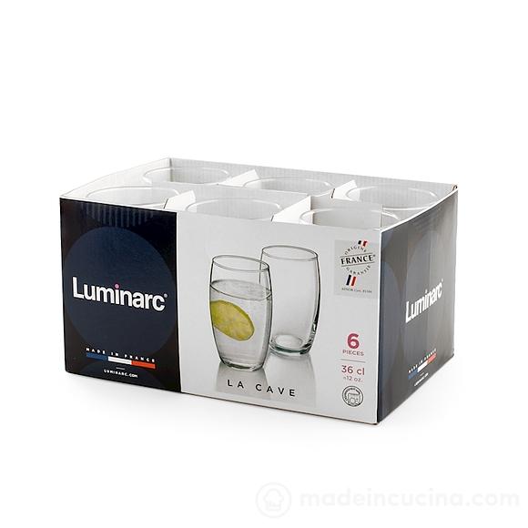 Set 6 bicchieri in vetro La Cave cl 36