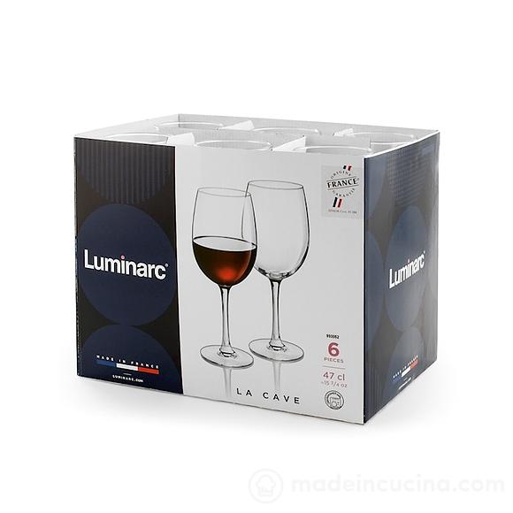 Set 6 calici in vetro La Cave cl 48