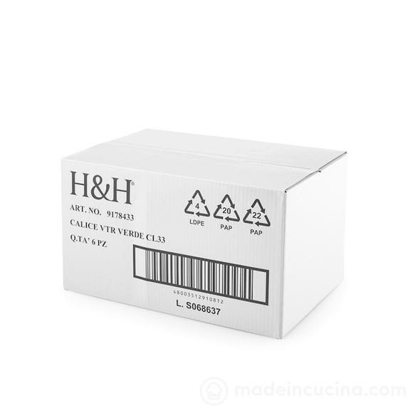 Set 6 calici Margaret verde cl 33
