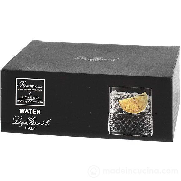 Set 6 bicchieri acqua Roma 1960