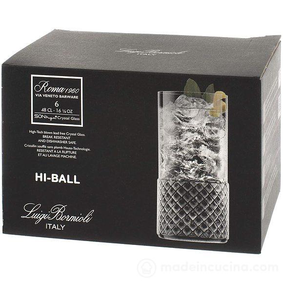 Set 6 bicchieri Hi-Ball Roma 1960