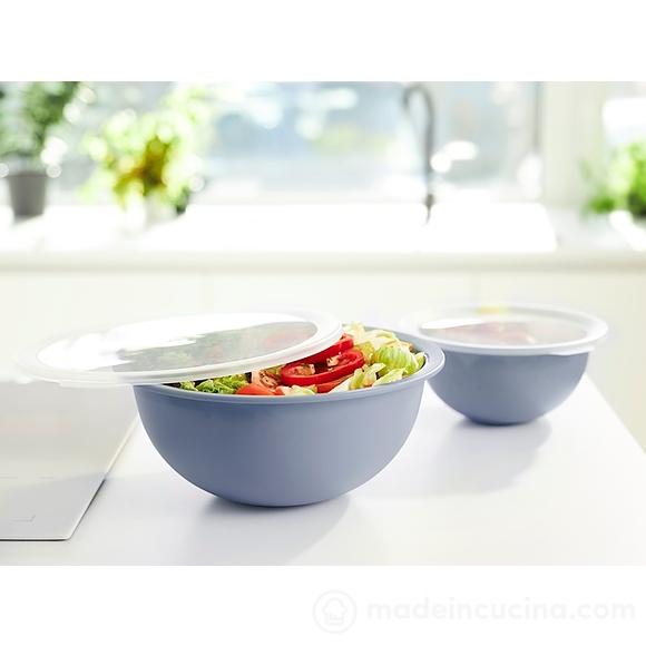 Insalatiera con coperchio Caruba blu cm 22,8