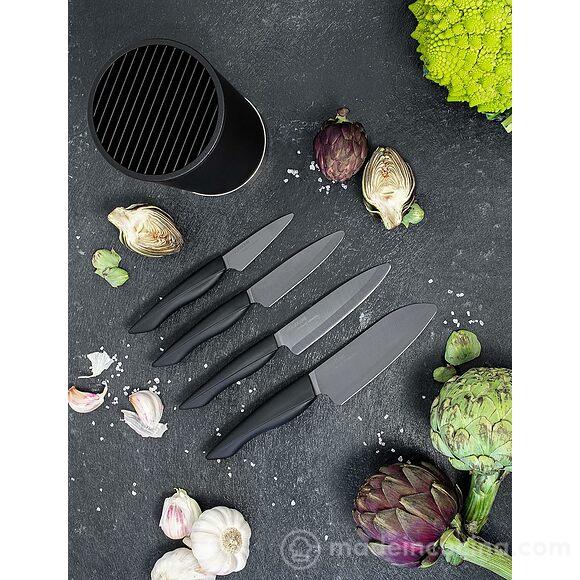 Set blocco KBRDBK e 4 coltelli 75-110-130-140 mm Shin Black