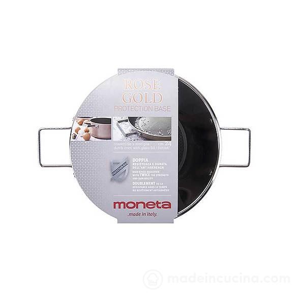 Casseruola a due maniglie con coperchio Rose Gold Diamant