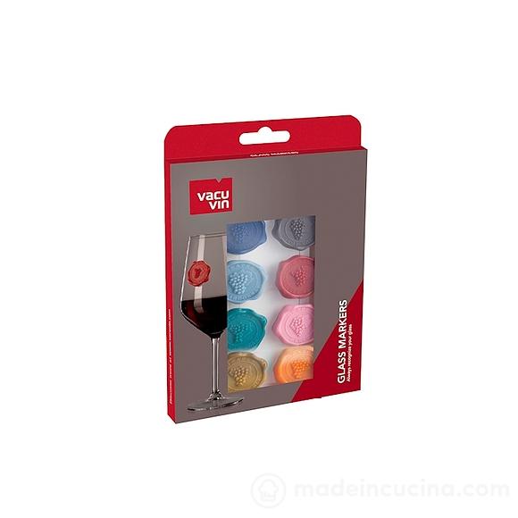 Set 8 segna bicchieri a ventosa Classic