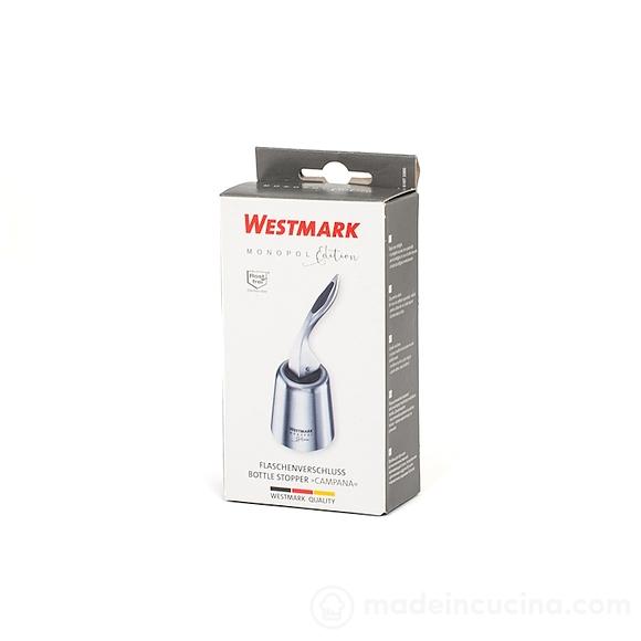 Tappo a leva a campana in acciaio inox satinato