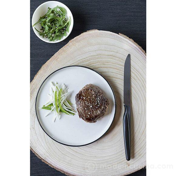 Set 4 coltelli bistecca lama nera