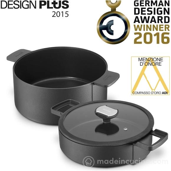 Set Berndes B.Double Fornetto 3 Pezzi (Casseruola, Tegame, Coperchio) 24 cm con fondo induzione e confezione dispaly