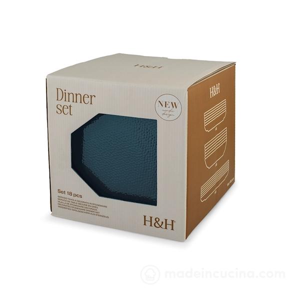 Servizio piatti in stoneware 18 pezzi Nordic Havana